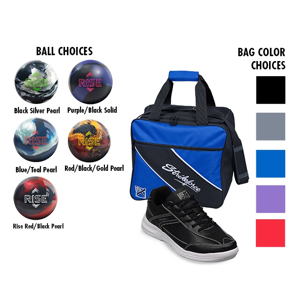 Men's Flyer™ Lite Black Shoes, Single Tote, Reactive Ball