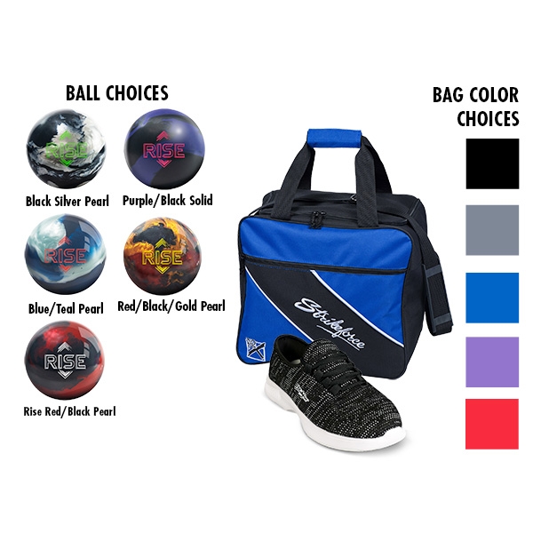 Women's Maui Black Shoes, Single Tote, Reactive Ball